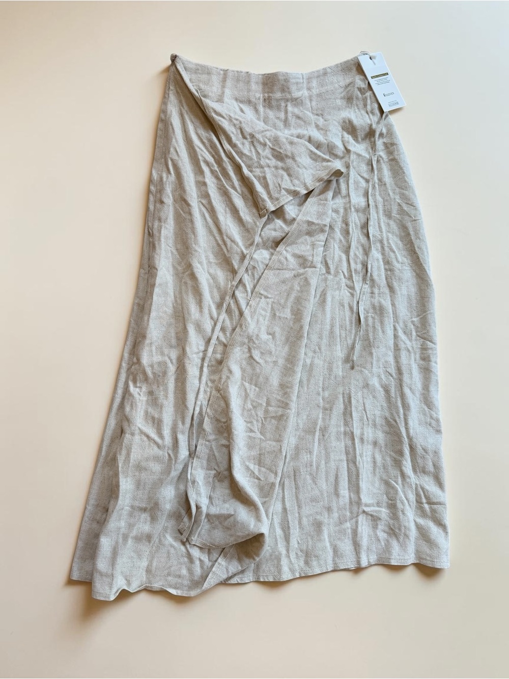 Women's Light Beige Maxi Wrap Skirt